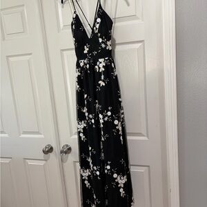 Black Floral Maxi Dress